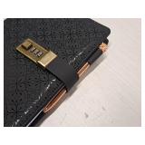 Lot of (5) Diary with Lock and Pen (Black) (in box)