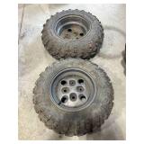 Set of 2 Titan 23x8-12 Tires & Rims