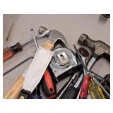 Assorted Hand Tools - Hammers, Screwdrivers, Hex Wrenches, Tape Measure, Putty Knife, Scissors, Ratchets