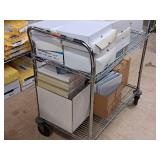 Rolling Wire Utility Cart 21"x38"x39"
