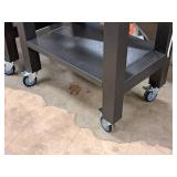 Wood Top / Metal Rolling Workstation 2-tier