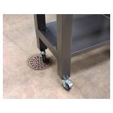 Wood Top / Metal Rolling Workstation 2-tier