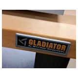 Wood Top / Metal Rolling Workstation 2-tier