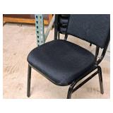 Lot of (6) Office Chairs | Padded | Stackable (Black)