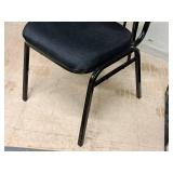 Lot of (6) Office Chairs | Padded | Stackable (Black)