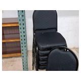 Lot of (6) Office Chairs | Padded | Stackable (Black)