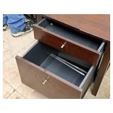 Wooden End Table 2-drawer