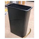 30" Plastic Trash Can (Black)