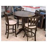 Bar Table Set - 36" Round Pedestal Table and (4) Bar Chairs