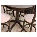 Bar Table Set - 36" Round Pedestal Table and (4) Bar Chairs