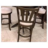 Bar Table Set - 36" Round Pedestal Table and (4) Bar Chairs
