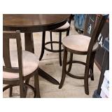 Bar Table Set - 36" Round Pedestal Table and (4) Bar Chairs
