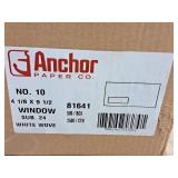 Lot of (5 Boxes) Envelopes | Window | White Wove | No. 10 4-1/8"x9-1/2" - Anchor Paper Co 500-count ( 2500 total items )
