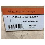 Lot of (1 Box) Booklet Envelopes | 28# | White Wove 10"x13" - Lindenmeyr Envelope 500-count ( 500 total items )