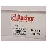 Lot of (3 Boxes) Envelopes | No. 10 | Window | White Wove 4-1/8"x9-1/2" - Anchor Paper Co 500-count ( 1500 total items )