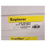 Lot of (3 Boxes) Envelopes | No. 10 Window |  24# | White Wove | Executive 4-1/8"x9-1/2" - Explorer 500-count ( 1500 total items )