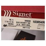 Lot of (3 Boxes) Envelopes | No. 9 Window and Regular|  24# | White Wove | Security Tint 500-count ( 1500 total items )