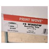 Lot of (3 Boxes) Envelopes | No. 9 Window and Regular|  24# | White Wove | Security Tint 500-count ( 1500 total items )
