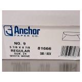 Lot of (2 Boxes) Envelopes | No. 9 Regular | White Wove 3-7/8"x8-7/8" - Anchor Paper Co 500-count ( 1000 total items )