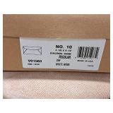 Lot of (1 Full and 1 Partial / 750 Total) Envelopes | No. 10 Regular |  24# | Diagonal Seam | White Wove 4-1/8"x9-1/2" - Seville