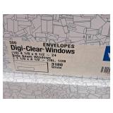 Lot of (3 Boxes) Envelopes | 24# | Side Seam Windows | White 4-1/8"x9-1/2" - Digi-Clear® 500-count ( 1500 total items )