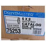 Lot of (1 Box) Catalog Envelopes | White Wove 6"x9" - PrintMaster® Peel & Seel 500-count ( 500 total items )