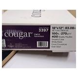 Lot of (1 Box) Cover Sheet | 100# | White | Smooth | Grain Short 18"x12" - Domtar Cougar® Digital 350-count ( 350 total items )