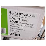 Lot of (5 Reams / 250 Each | 1250 Total) Cover Sheet | 80# | White | Smooth | Grain Long 8-1/2"x11" - Cougar®