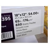 Lot of (1 Box) Cover Sheet | 65# | White | Smooth | Grain Short 18"x12" - Domtar Cougar® Digital 650-count ( 650 total items )
