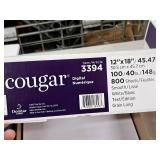 Lot of (2 Partial Boxes) Text Sheet - 12"x18" 70/28# and 12"x18" 100/40#  (~400 sheets each) - Domtar Cougar