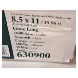 Lot of (4 Reams | 200 Each | 800 Total) Cover Sheet | 100# | White | Smooth | Grain Long 8-1/2"x11" - Domtar Lynx