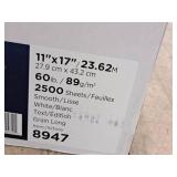 Lot of (1 Box) Text Sheet | 60# | White | Smooth | Grain Long 11"x17" - Domtar Husky® 2500-count ( 2500 total items )