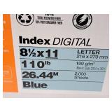 Lot of (5 Reams / 250 Each | 1250 Total) Index Sheet | 110# | Blue 8-1/2"x11" - Springhill®