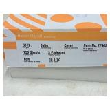 Lot of (~375 sheets) Cover Sheet | 80# | Satin 18"x12" - Billerud Blazer Digital