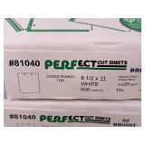 Lot of (7 Reams) 2-hole Punch Top Sheets | 20# | White | 92 Bright | Grain Long 8-1/2"x11" - Perfect Cut Sheets