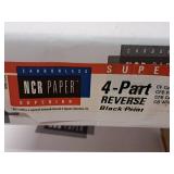 Lot of (7 Reams 3500 sheets | 875 sets) 4-Part Reverse Black Print Sheet | Carbonless | Goldenrod/Pink/Canary/White 8-1/2"x11" - NCR Paper