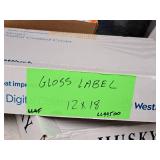 Lot of (2 Boxes) Labels - Small Box 12"x18", Large Box 11"x17"