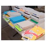 Lot of (16) Neenah Astrobrights Assorted Paper Stock - #65 Rocket Red/Terra Green/Sunburst Yellow/Vulcan Green/Venus Violet/Cosmic Orange/Blast Off Blue 8-1/2"x11"