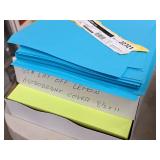 Lot of (16) Neenah Astrobrights Assorted Paper Stock - #65 Rocket Red/Terra Green/Sunburst Yellow/Vulcan Green/Venus Violet/Cosmic Orange/Blast Off Blue 8-1/2"x11"