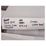 Lot of (8) Assorted Paper Stock 8-1/2"x11"