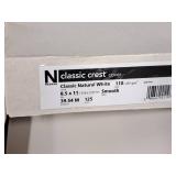 Lot of (8) Neenah Classic Crest Assorted Paper Stock - 110# Natural White Cover, 24# Writing Solar White, #110 Solar White Cover, 24# Avon Brilliant Write Writing, 80# Natural White Cover, 100# Solar 