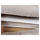 Lot of (8) Neenah Classic Crest Assorted Paper Stock - 110# Natural White Cover, 24# Writing Solar White, #110 Solar White Cover, 24# Avon Brilliant Write Writing, 80# Natural White Cover, 100# Solar 