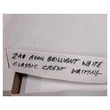 Lot of (8) Neenah Classic Crest Assorted Paper Stock - 110# Natural White Cover, 24# Writing Solar White, #110 Solar White Cover, 24# Avon Brilliant Write Writing, 80# Natural White Cover, 100# Solar 