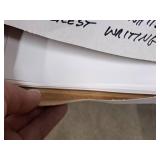 Lot of (8) Neenah Classic Crest Assorted Paper Stock - 110# Natural White Cover, 24# Writing Solar White, #110 Solar White Cover, 24# Avon Brilliant Write Writing, 80# Natural White Cover, 100# Solar 