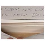 Lot of (8) Neenah Classic Crest Assorted Paper Stock - 110# Natural White Cover, 24# Writing Solar White, #110 Solar White Cover, 24# Avon Brilliant Write Writing, 80# Natural White Cover, 100# Solar 
