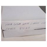 Lot of (8) Neenah Classic Crest Assorted Paper Stock - 110# Natural White Cover, 24# Writing Solar White, #110 Solar White Cover, 24# Avon Brilliant Write Writing, 80# Natural White Cover, 100# Solar 