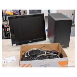 Tower Computer - PowerSpec CPU, Sony TFT LCD Color Computer Display / Monitor SDM-HS93, Keyboard, Mouse, Cords