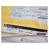 Lot of (5 Stacks) Assorted Paper Stock - Neenah Classic Linen Digital Text 80# Avon Brilliant White, Accent Opaque Digital Cover White Smooth, Accent 100# Cover Smooth White,  80# Gloss White 12"x18"