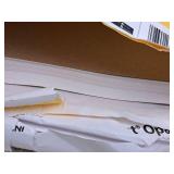 Lot of (5 Stacks) Assorted Paper Stock - Neenah Classic Linen Digital Text 80# Avon Brilliant White, Accent Opaque Digital Cover White Smooth, Accent 100# Cover Smooth White,  80# Gloss White 12"x18"