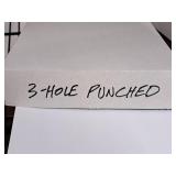 Lot of (2 Boxes) 3-Hole Punched Paper Stock and Mylar Reinforced 3-Hole Punched Paper Stock